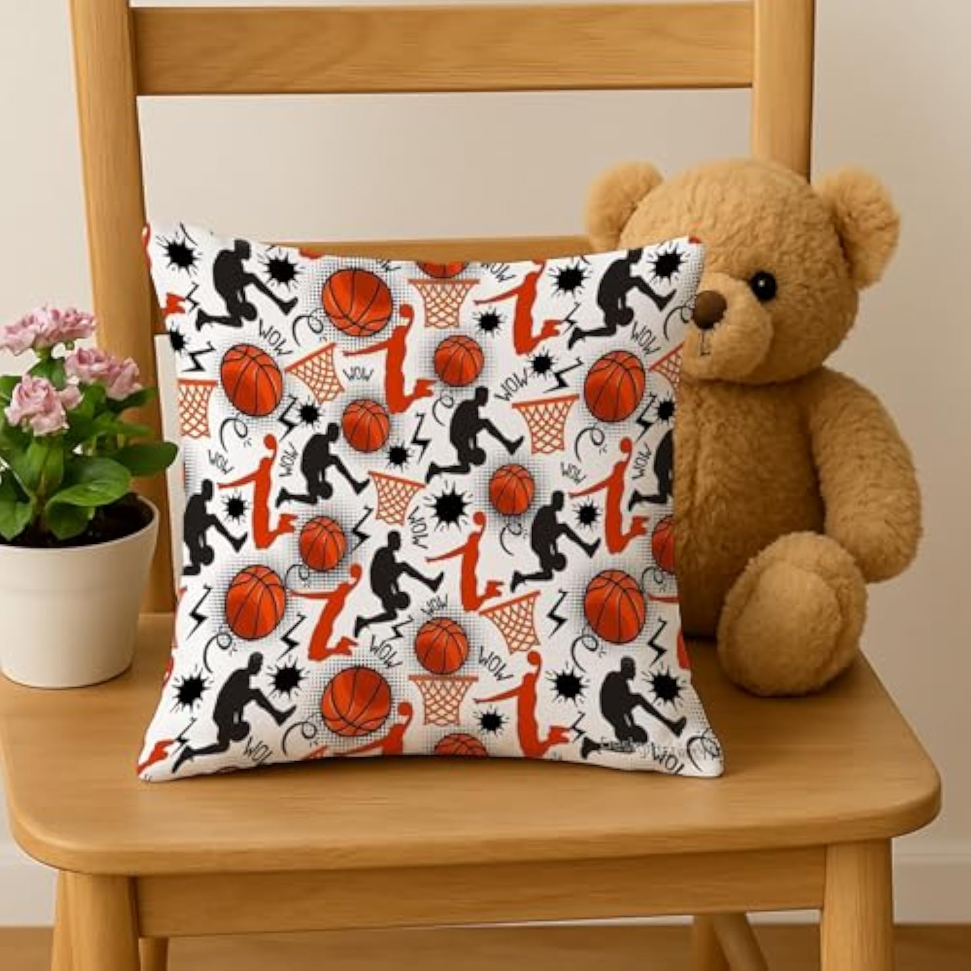 Printed Cushion Cover, Modern Athletic Theme