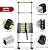 YSMN 12.5 FT Telescoping Ladders Heavy Duty Aluminum Collapsible Ladder Load Bearing 330 LBS Extension Ladders Applicable to Household Use Outdoor Work
