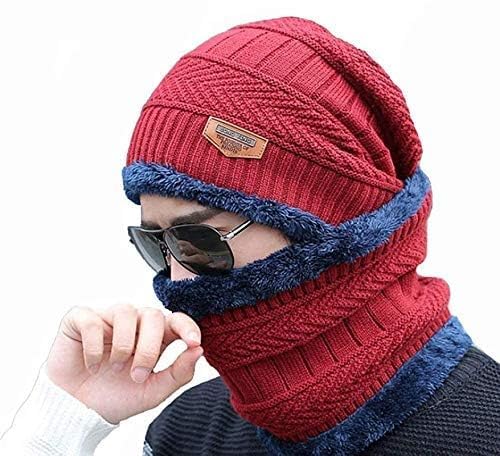 Winter Beanie Cap with Neck Scarf Set | Unisex Woollen Winter Wear | Ultra Soft & Warm | Snow Proof | Free Size | Stylish Red Hat Scarf Combo for Men & Women-image-29