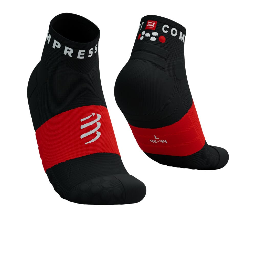 Compressport Black/ Red Ultra Trail Low Socks - Aw25