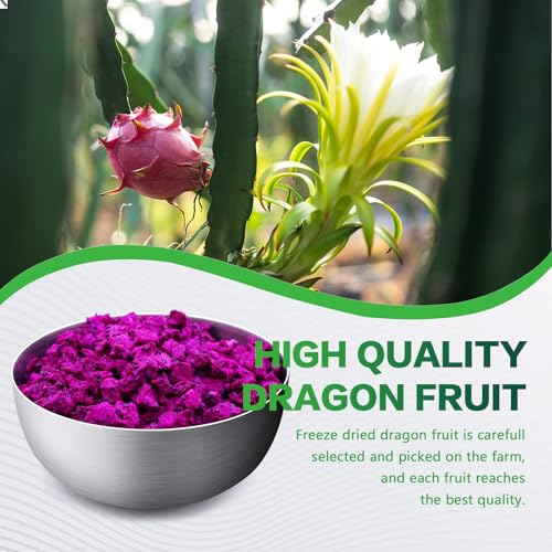 image for Snafre Freeze Dried Dragon Fruit, 6.53OZ/185G Freeze Dried Fruit, Froz