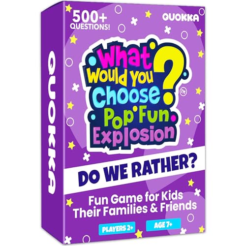 QUOKKA Pop Culture Card Game for Teens, Kids, Adults – 500+ Trendy Questions About Music, Movies & Internet Fun | What Would You Choose Challenge | Funny Party & Family Night Game, Travel & Sleepovers