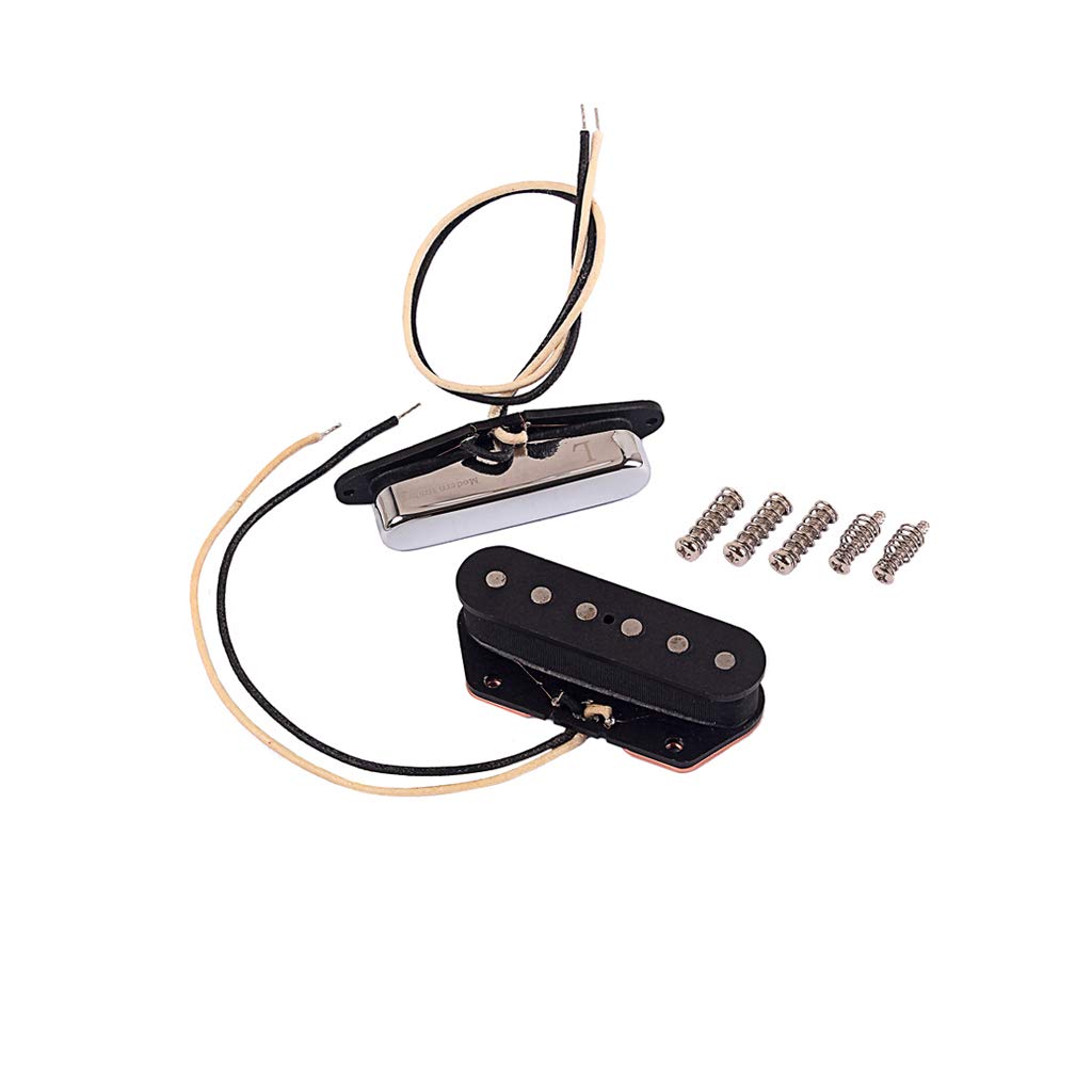 Alnicov Juego de pastillas de guitarra modernas, pastilla de cuello y puente para reemplazo de piezas de guitarra eléctrica estilo Tele Telecaster con marca L