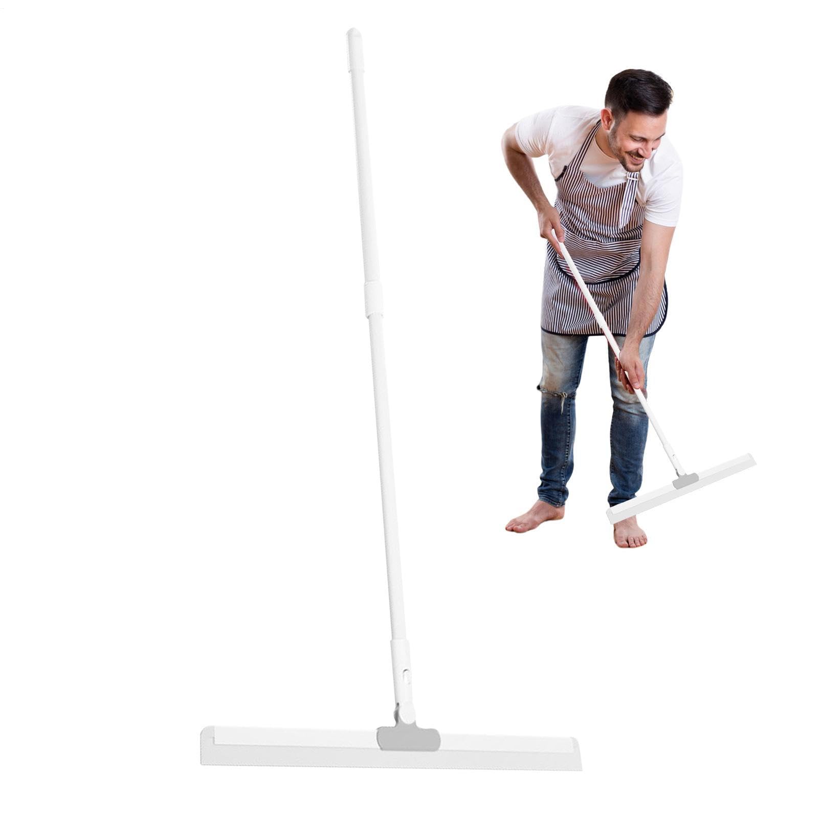 Extractor de escobas mágicas – Escoba extractora para Suelos de baño. | Excelente eliminación de agua gracias al diseño de cabezal de silicona. Práctica herramienta de limpieza para la limpieza de