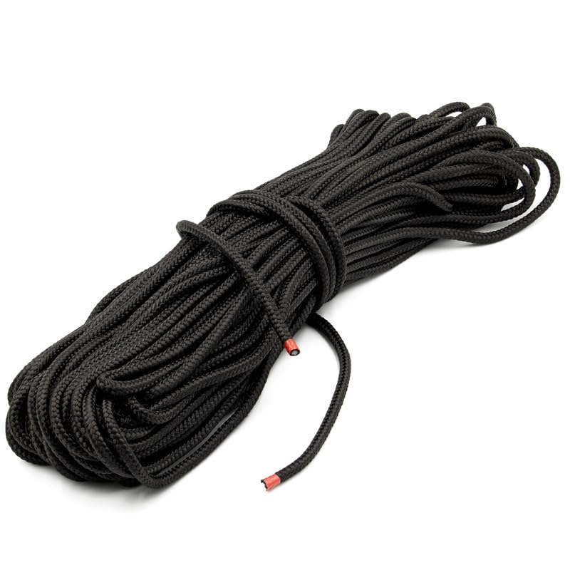 Corde Tressée Polypropylène 8mm Diamètre 100m Circuit - Corde Polypropylène Tressée - Corde PP Noir Multifilament - Corde Polypropylène - Corde Plastique