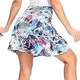  WOWENY Falda Deportiva Pantalones Cortos Deportivos de Secado Rápido para Mujer con Bolsillos Ocultos, Alta Elasticidad, Adecuado de Yoga, Fitness Gym Tenis al Aire Libre