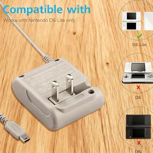 Image of DS Lite Charger, Replacement for Nintendo DS Lite Original OEM Wall Power Adapter Cord 5.2V