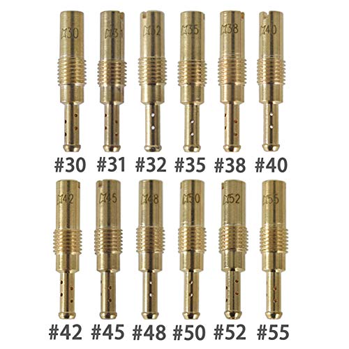 labwork 12pcs 30 31 32 35 38 40 42 45 48 50 52 55 Slow Pilot Jet Fit for OKO CVK