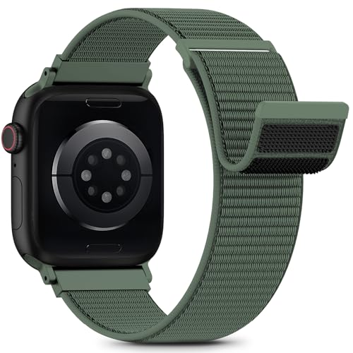 Image of Nylon Loop Sport Band Compatible with Apple Watch Bands 44mm 45mm 46mm 49mm 42mm for Women Men, iWatch Wrist Straps for Ultra 3 2, Se, Series 11 10 9 8 7, Breathable, Soft Band Ideal for Outdoor