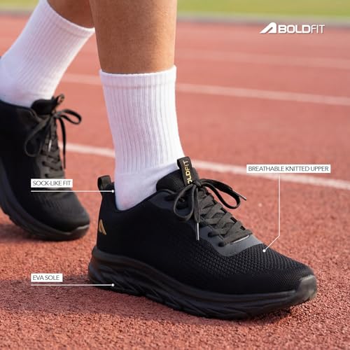 Image of Boldfit Running Shoes for Man Comfortable Sports Shoes for Men Running Lightweight Gym Shoe for Men Workout Soft Cushioned Walking Shoe for Man Anti Slip Gym Footwear