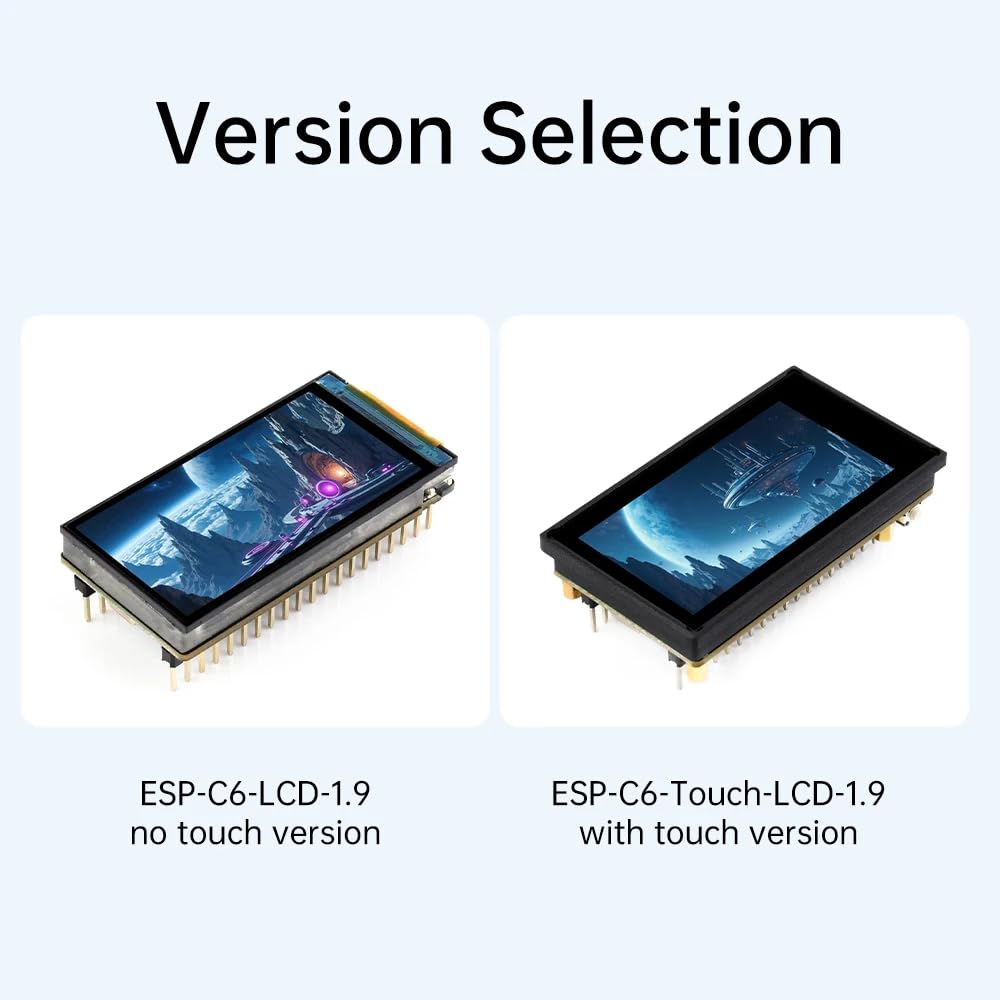 VIDOO Scheda Sviluppo con Display LCD 1,9 pollici Schermo Tattile 2.4GHz WiFi BLE 5 BT Flash Grande Capacità-C6 Con Touch