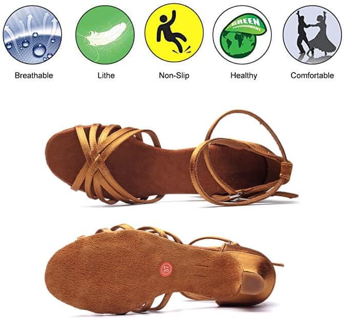 MSMAX Women's Practice Ballroom Dancing Shoes Indoor Performance Latin Dance Shoes for Woman - Image 4