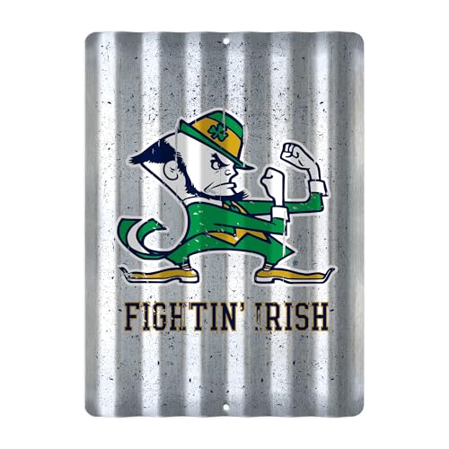 Rico Industries NCAA Notre Dame Fighting Irish - ND Tin Metal Roof Sign