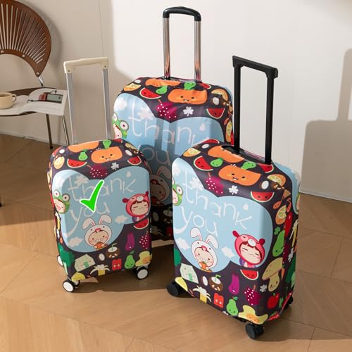 Image of HOKIPO 220gsm Durable and Washable Suitcase Covers for Trolley Suitcase, Small (18-19inch) - Sweet Thanks (AR-6343-D14)
