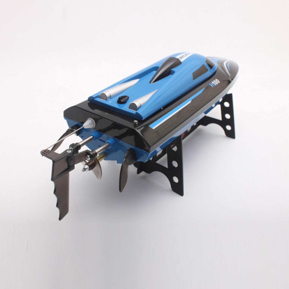 Barca Telecomandata Rc 2.4ghz in Plastica Blu con Batteria Ricaricabile 600mah, Funzione Movimento in Avanzamento e Retromarcia, Resistente alle Interferenze per Laghi e Piscine