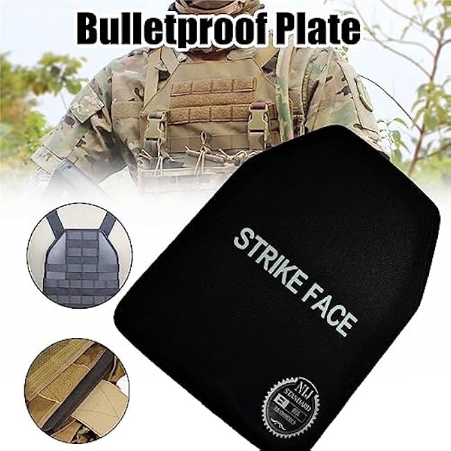 2pcs Nlj lllA Weighted Vest Plates - Body Arm¦Ïr Pr¦Ïtection LeveI 3 §£uIIetpr??f PI¦Átes -10x12x0.5 Inches - 7.5LB/Pairs - Premium Fitness & Training Equipment?