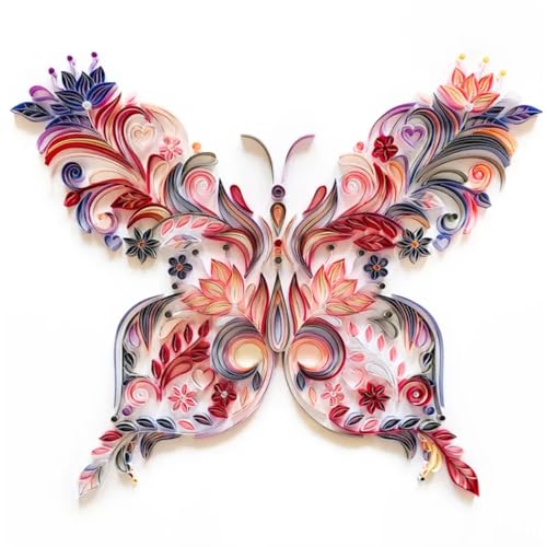 Gabarit quilling papillon 50,8 cm matériel illustration papier