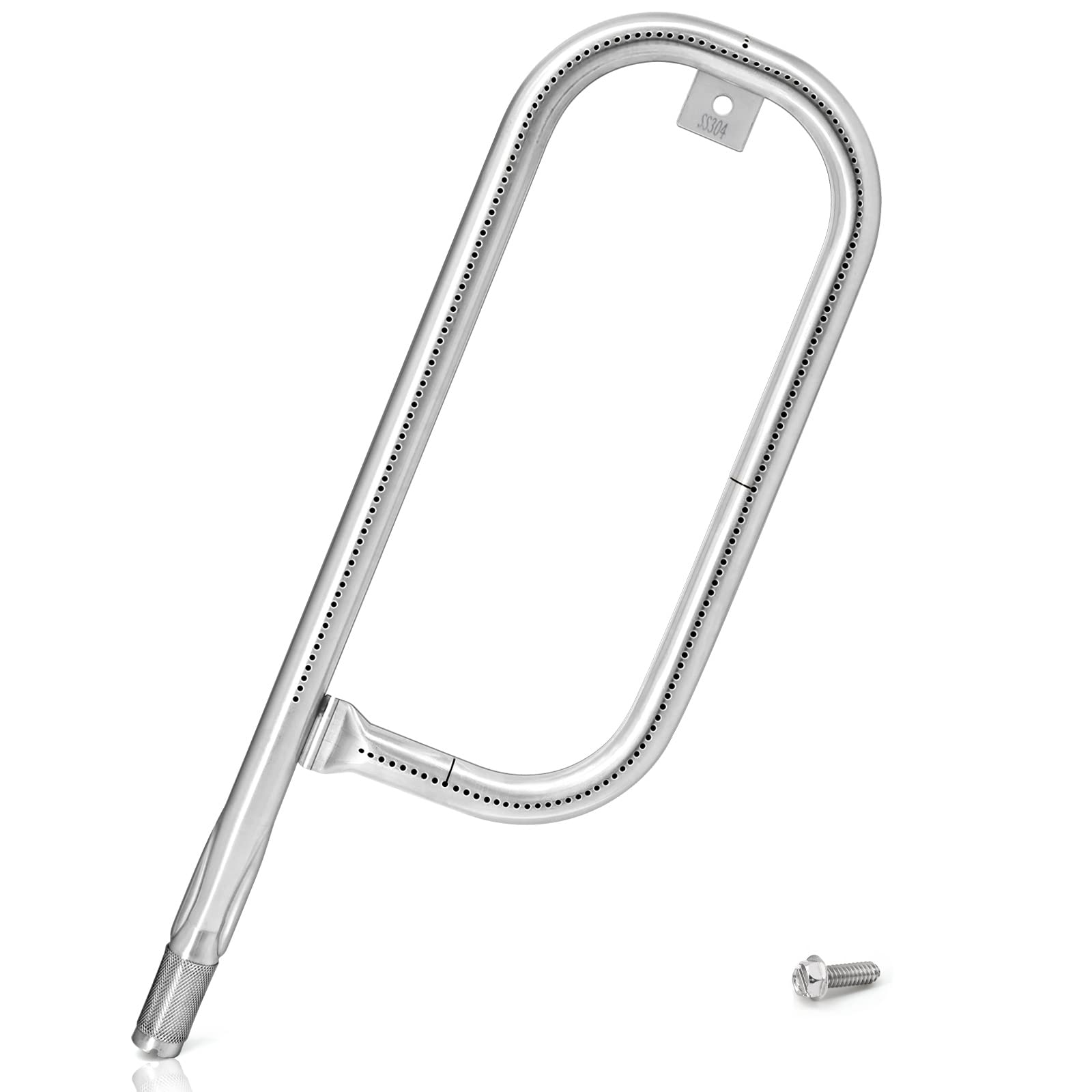 Adviace 60040 17'' Grill Burner Replacement for Weber Q100 Q120 Q1000 Q1200 Baby Q 386001 386002 516002 516001 50060001 51060001 Gas Grill, 304 Stainless Steel Burner Tube Pipe for Weber 69957 45657