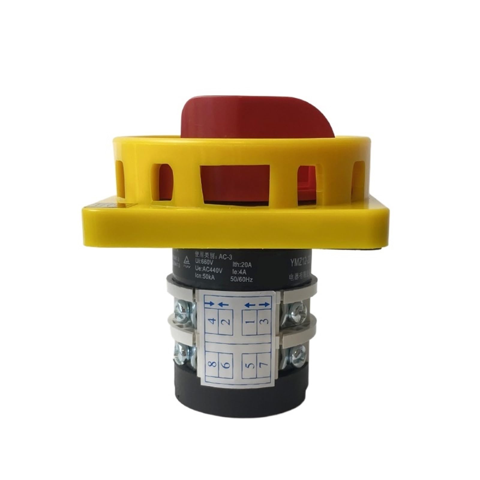 VSPPJYFG Manual Transfer Cam Switch LW31 20A 2 Poles Position Padlock Changeover Machinery On and Off Switches YMZ12-20/2GS