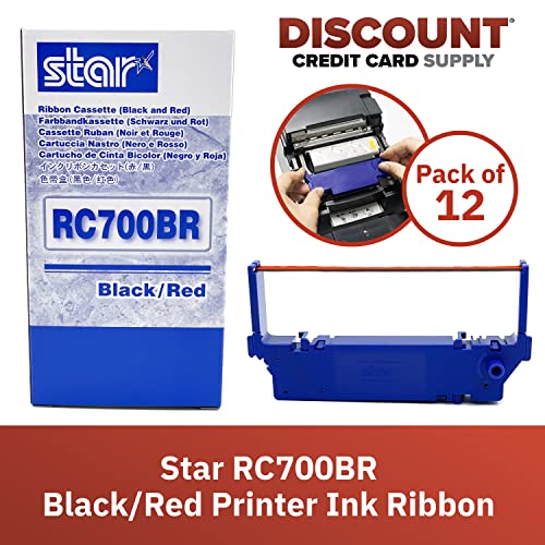Cinta para impresora Star RC700BR negra/roja 12 unidades miniatura 2