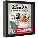 Matériau : Fabriqué en bois d'ingénierie robuste, notre cadre photo mural est doté d'une vitre en verre trempé incassable. Il met parfaitement en valeur vos photos, objets, cartes et souvenirs, tout en offrant une protection durable.