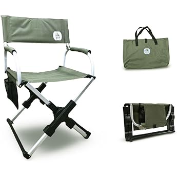 GCI Outdoor Pico Arm Chair, Folding Director's Chair with Carry Bag