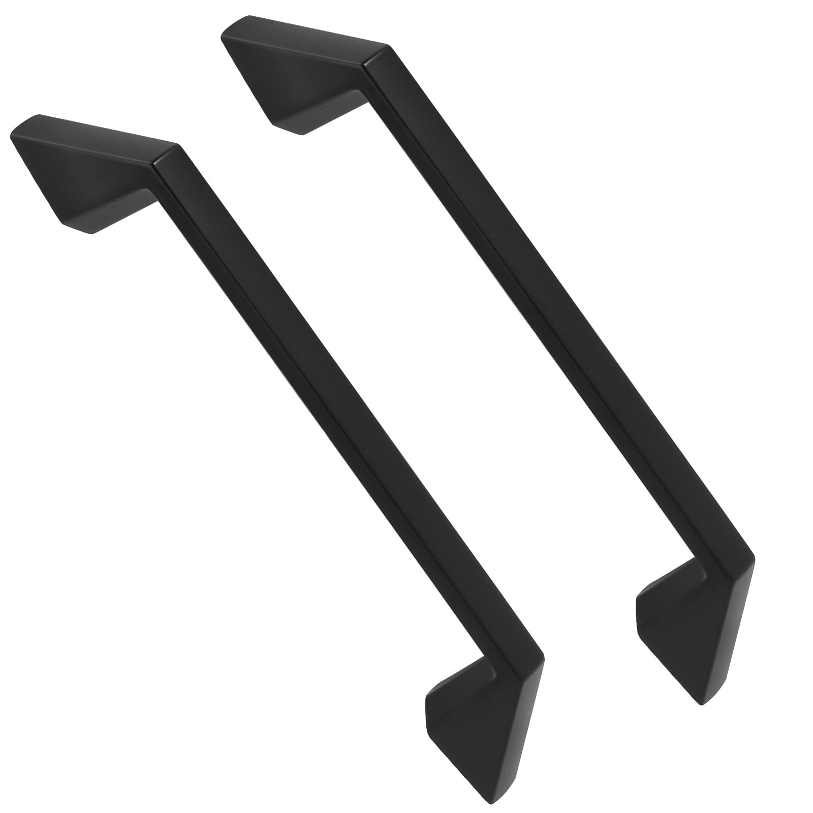 skohom 10 Pack Cabinet Handle, square bar Pull for Dresser,Center to Center 5" Black Pull for Cabinet, craft Simple Modern pullls (black,1 pack)