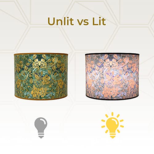 Image of Royal Designs, Inc. Trendy Decorative Handmade Lamp Shade, Made in USA, 12in, HBC-8071-12-2, Golden Poppy - 2 Pk