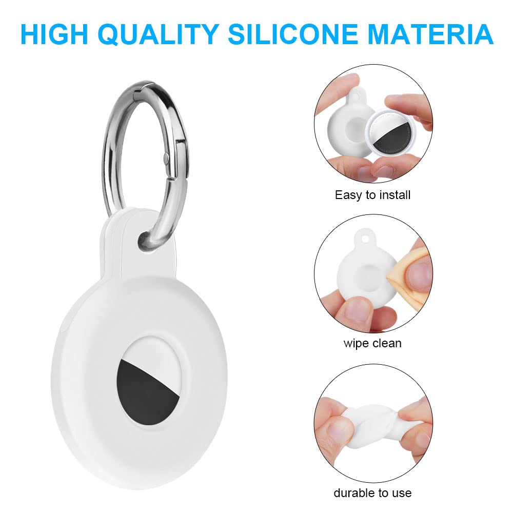 Ainiv Llavero para AirTag, 1 Pieza Llaveros para AirTag Funda Protectora de Silicona, Localizador Keychain Portátil Antipérdida, Protectora Funda Mascotas y Mochilas — view 77