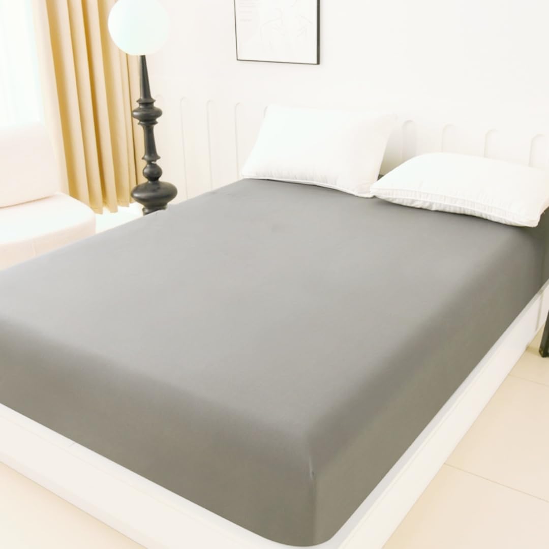 JUWENIN Fitted Sheet Bed Sheet Luxury Quality Wrinkle and Fade-Microfiber Bottom Sheet