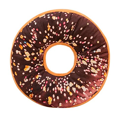 SUNBIBE Funny Pillow, Soft Plush Stuffed Seat Pad Sweet Donut Foods Decorative Throw Pillow Case Sofa Waist Bed Home Decor Cushion Cover Toys (G)