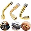 testyu Rallonge Extension Valve Pneu, 3 Pièces Air Pneu Valve de Adaptateur, Pneu Prolongateur Coude de Valve avec 2 Pièces Extension Valve de Pneu #3