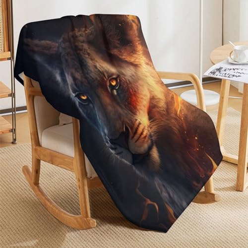 Manta mullida para sofá Fire León de tacto ultra suave y acabado premium 5