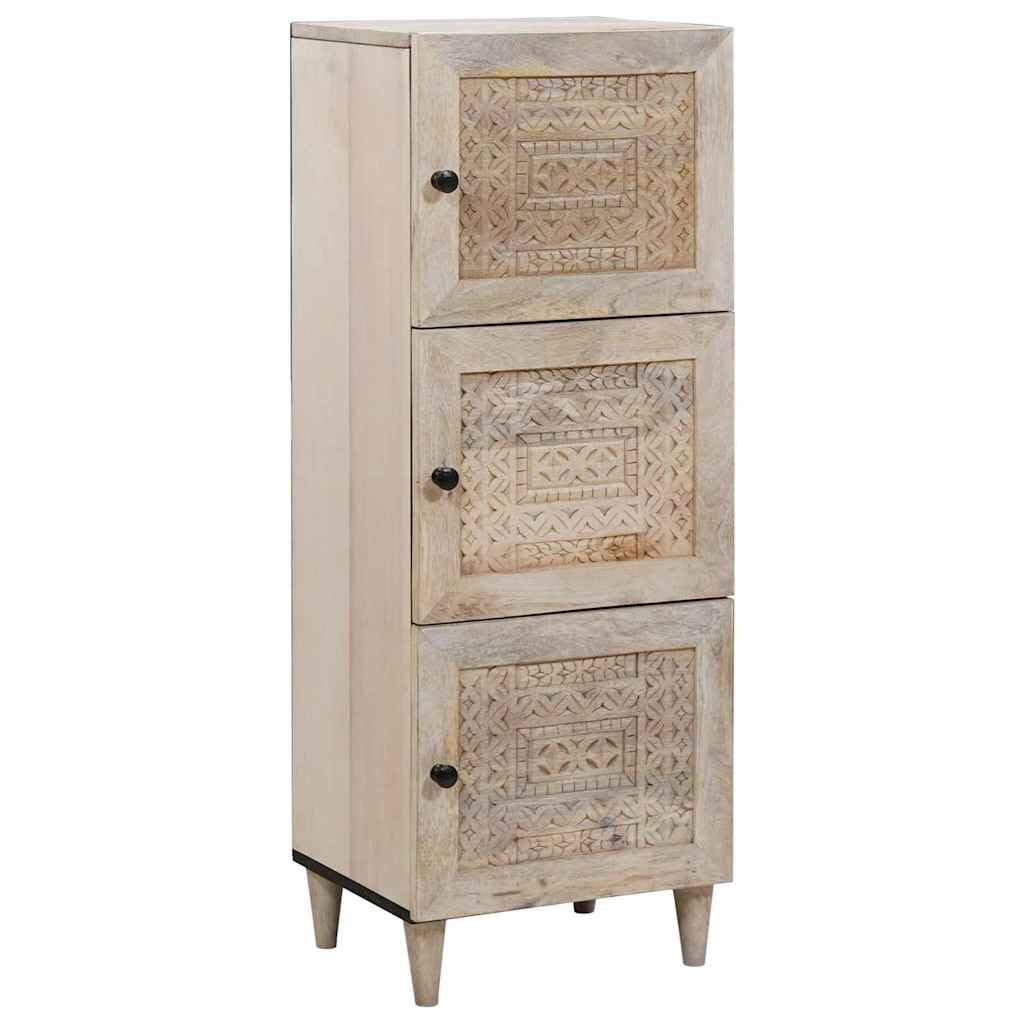 Credenza Bianca Legno Mango 40 x 33,5 x 110 cm