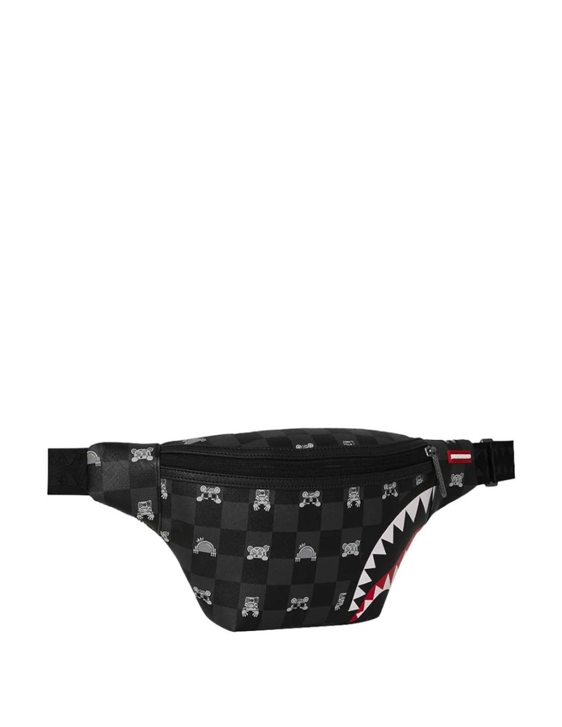 SPRAYGROUND Marsupio GRAY PEEKING CHARACTER CHECK SAVVY CROSSBODY