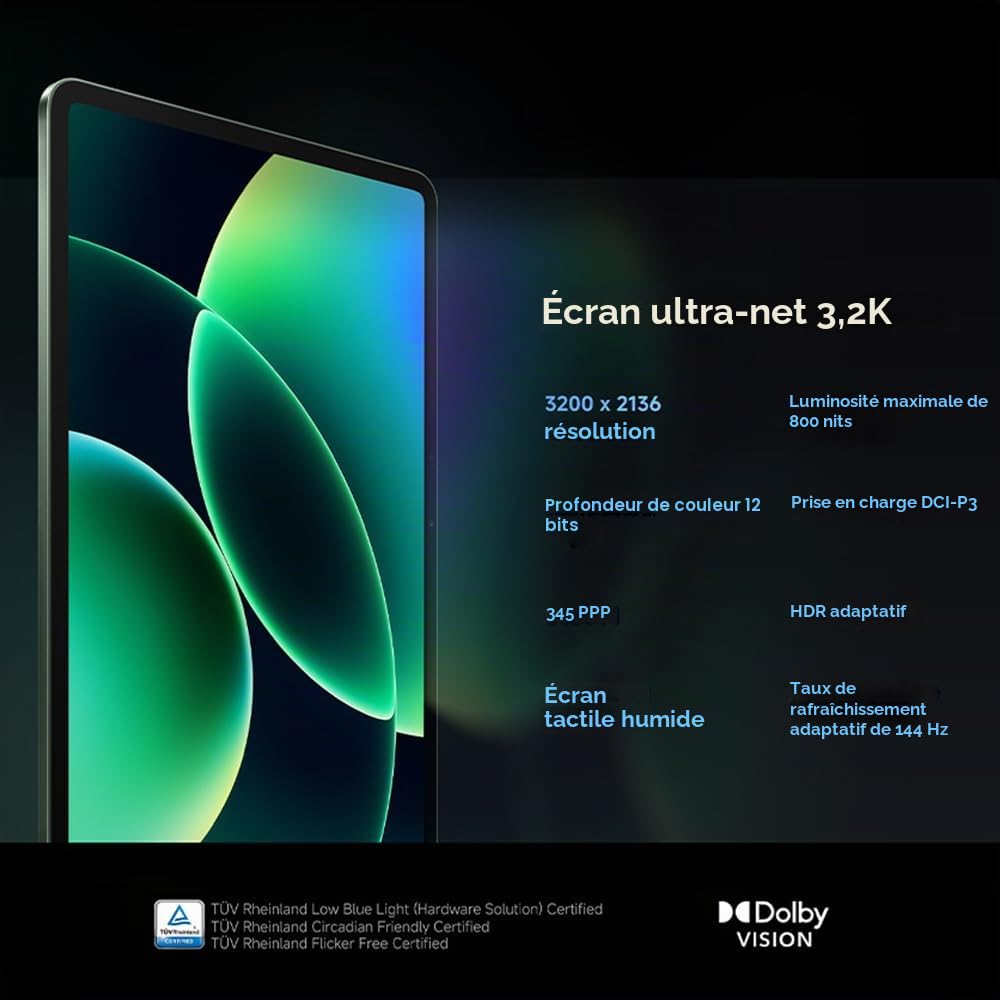 XIAOMI Pad 8, Tablette 11.2'',8+256Go, Android 16,Snapdragon 8s Gen 4, Batterie Longue autonomie 9200mAh, Écran 3.2K 144Hz, HyperAI, 45W, avec Chargeur(Bleu)