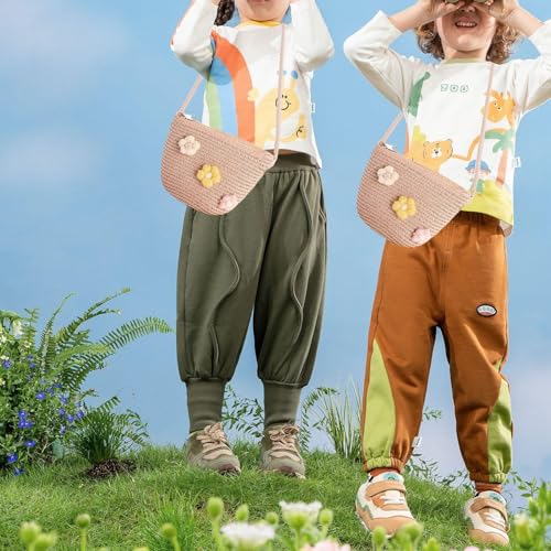 CWPFVQA 1 Stück Mini-Webtasche, Mädchentasche, Kinder-Umhängetasche, Umhängetasche, Strandtasche, Aufbewahrungstasche, Geeignet Für Den Täglichen Gebrauch, Reisen Und Outdoor-Aktivitäten