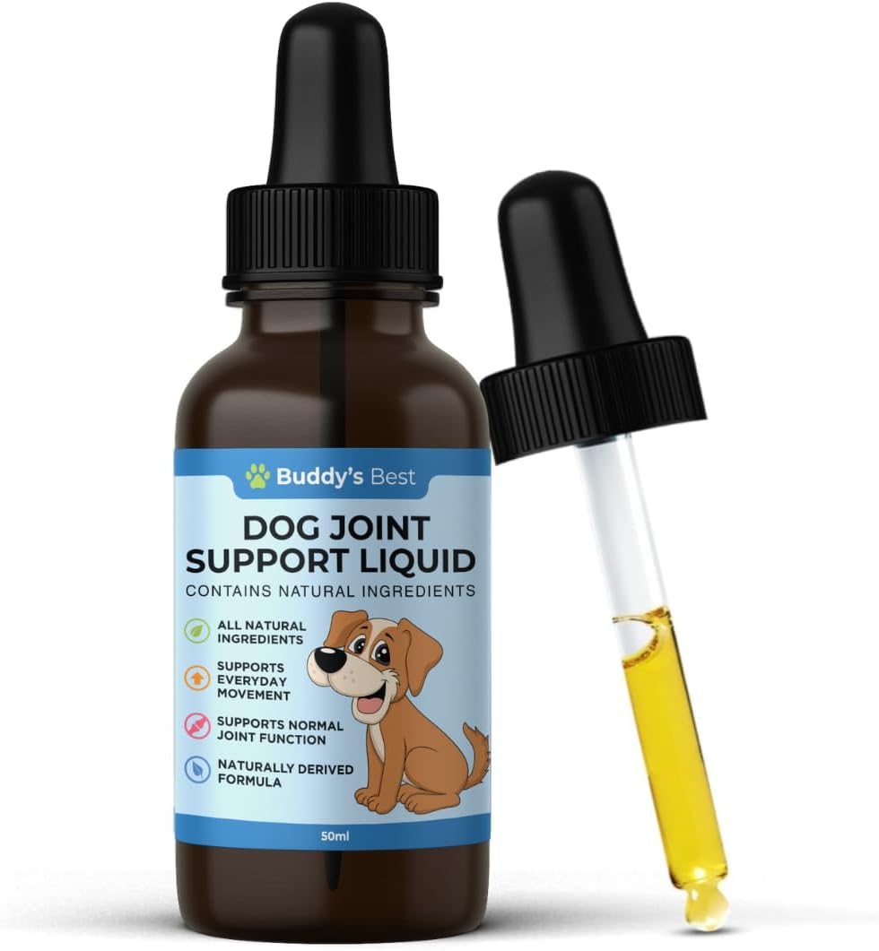 Joint Support Liquid for Dogs – Supports Mobility & Flexibility – Natural Formula with Turmeric & Essential Nutrients – For Active & Aging Dogs – 50ml