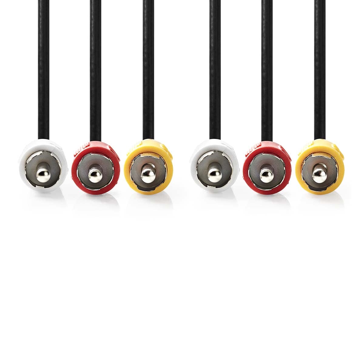 NEDIS Composite Video Cable, 3x RCA Male to Male, Straight PVC Connectors, 480p EDTV, Nickel Plated - Image 3