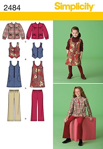 Cartamodello Simplicity S8965 / R10255 Per Abiti Da Bambina E Ragazza – Taglie 3-4-5-6 Anni – Istruzioni Per Cucire