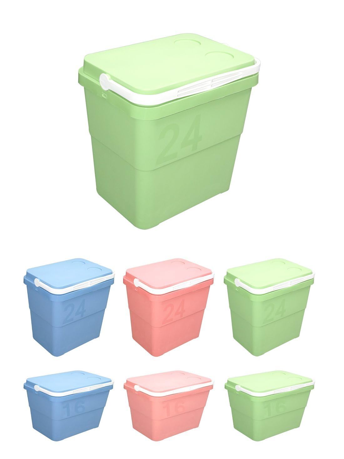 JARDIN202 - Nevera Portátil Rígida Retro– Nevera Térmica con Asa para el Camping, Jardín y Barbacoa | 24 L (Verde)