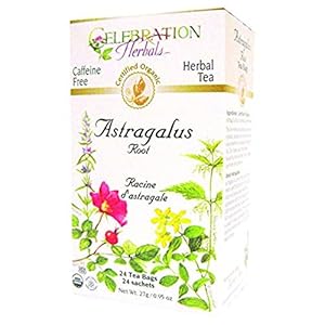 Celebration Herbals Teabags Herbal Tea Astragalus Root Tea Organic – 24 Herbal Tea Bags