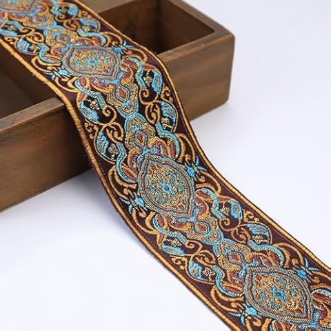 IDONGCAI Boho Vintage Jacquard Lace Trim Cover