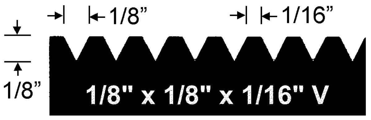 M-D Building Products 20061 1/8-Inch by 1/8-Inch by 1/16-Inch Premium Flat V Notch by M-D Building Products
