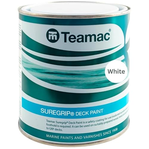 Teamac White 1 Litre Suregrip Anti-Slip Deck Paint - (White)