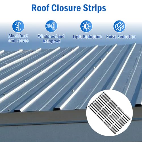 Sthovd Outside 9 in Foam for Metal Roofs Foam for Metal Classic Rib Profile Foam Closure Strips Fit for Roofing R Panels 3 Feet Long Roof Closure Strips-10 Pcs by Sthovd - Image 2