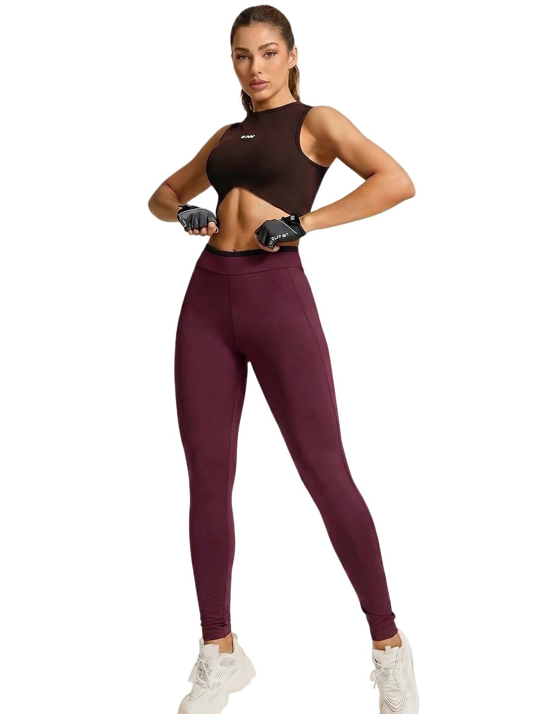 inkurv Women's Yoga Pants - High Performance 4-Way Stretch Workout Leggings with Inner Pocket - Quick-Dry, Squat-Proof Ankle Length Gym Tights for Running, Zumba, Pilates-picture-30