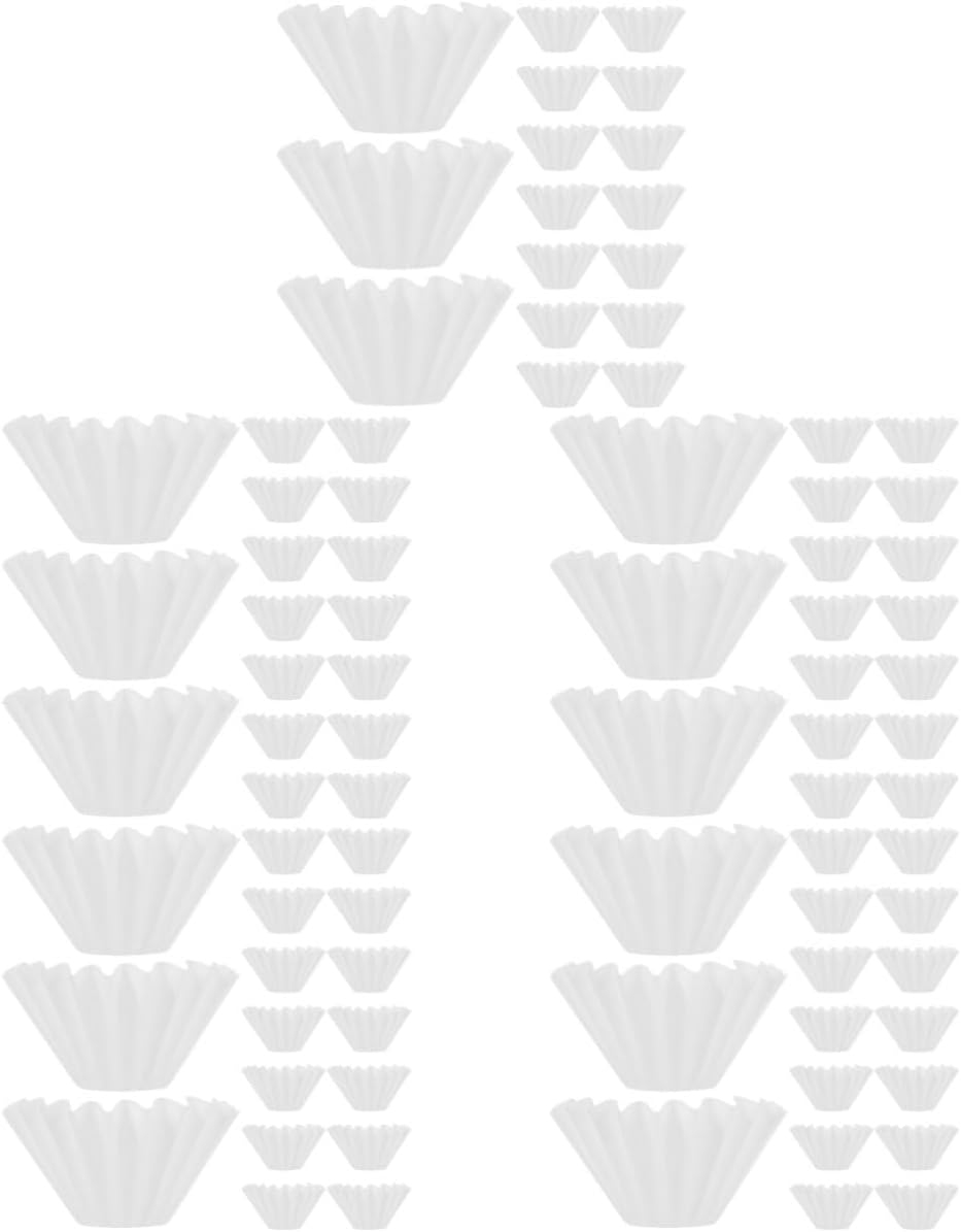 Cabilock 250pcs Coffee Filter Paper for Espresso Drip -patterned Paper Filters for Home Office Brewing Compact Lightweight Design