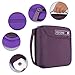 Siveit CD Case, 32 Disc CD DVD Wallet Storage Organizer Holder VCD Binder Bag Album Booklet (Purple)