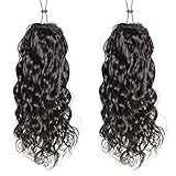 WENYU Natural Wave Human Hair Drawstring Ponytail For Black Women 8A Brazilian Natural Curly Clip In Long Ponytail Extension Human Hair Pieces Natural Water Wave Wet and Wavy Natural Black (22 Inch, Natural Wave Drawstring Ponytail)